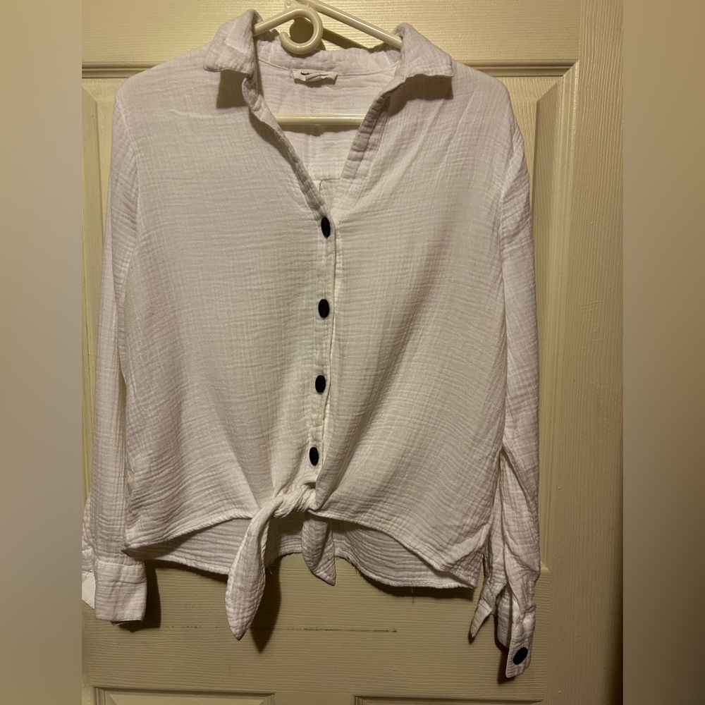 BeachLunchLounge White Button Down Too